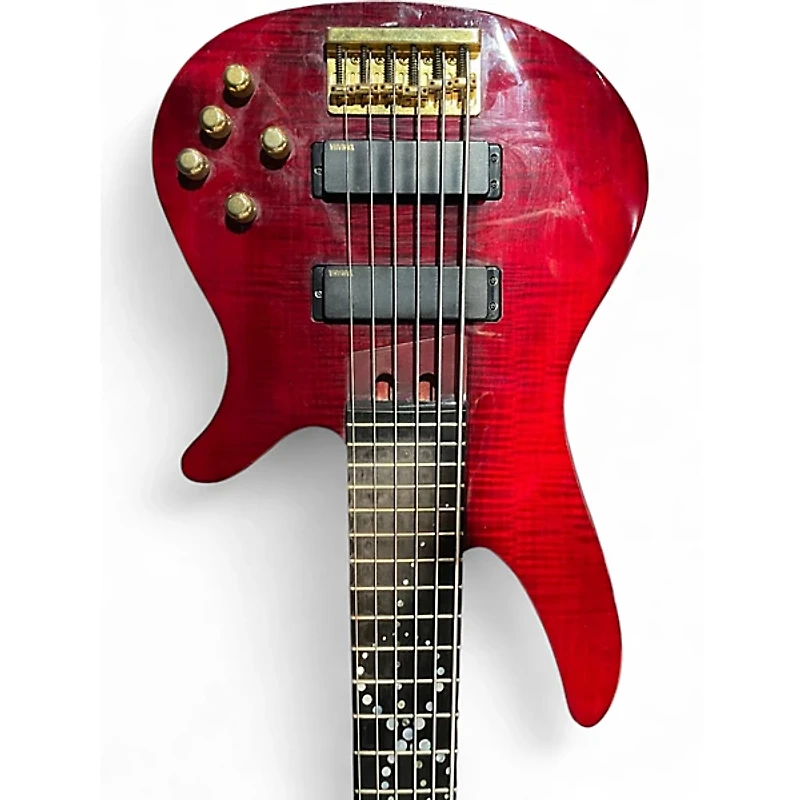 Used Yamaha RBX 6JM John Myung Signature Red Electric Bass Guitar