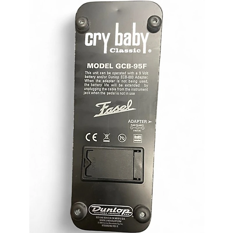 Used Dunlop GCB95F Crybaby Classic Wah With Fasel Inductor Effect Pedal