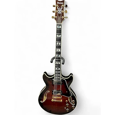 Used Ibanez AM153QA DARK BROWN SUNBURST Hollow Body Electric Guitar