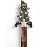 Used Schecter Guitar Research Damien Platinum Flat Black Solid Body Electric Guitar