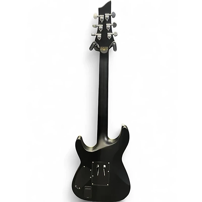 Used Schecter Guitar Research Damien Platinum Flat Black Solid Body Electric Guitar