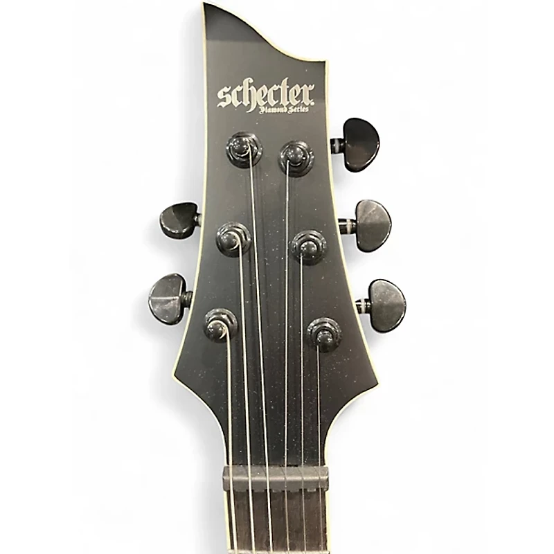 Used Schecter Guitar Research SLS ELITE EVIL TWIN Black Solid Body Electric Guitar