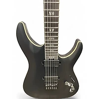 Used Schecter Guitar Research SLS ELITE EVIL TWIN Black Solid Body Electric Guitar