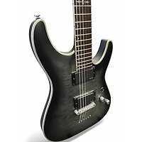 Used Schecter Guitar Research C1 Platinum Trans Black Solid Body Electric Guitar