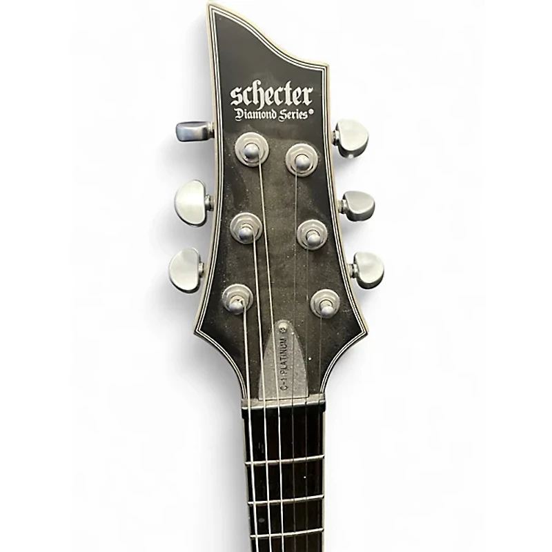 Used Schecter Guitar Research C1 Platinum Trans Black Solid Body Electric Guitar