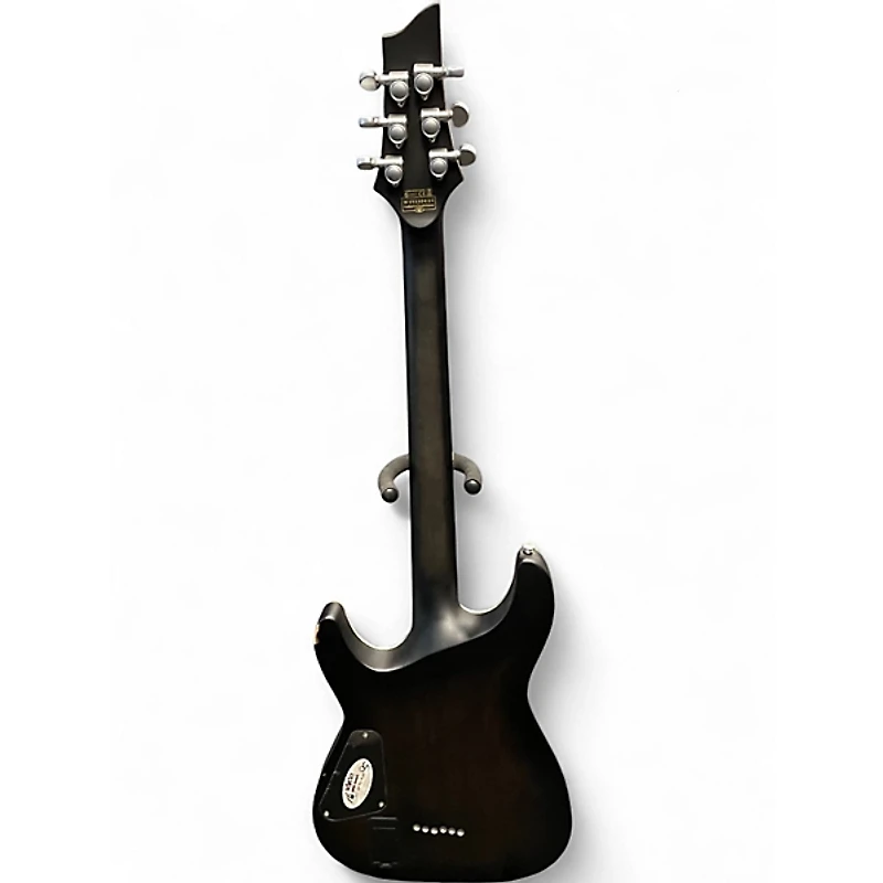 Used Schecter Guitar Research C1 Platinum Trans Black Solid Body Electric Guitar