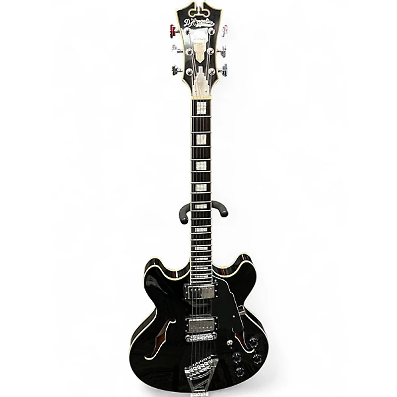 Used D'Angelico Premier Series DC BLACK Hollow Body Electric Guitar