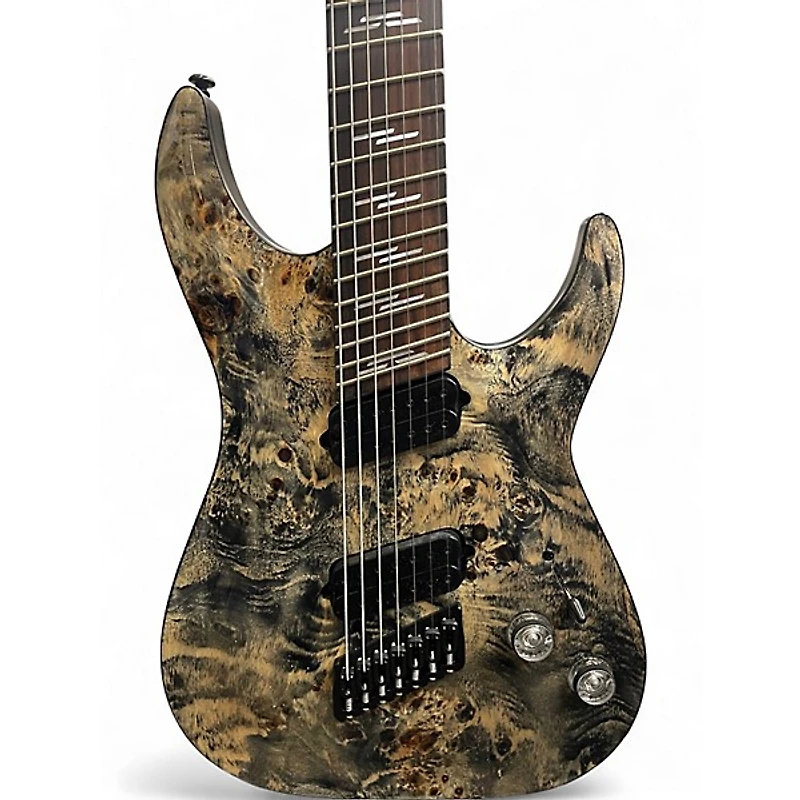Used Schecter Guitar Research Omen Elite 7MS Charcoal Solid Body Electric Guitar