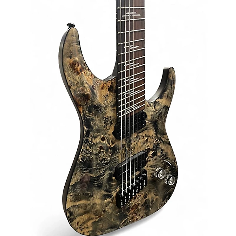 Used Schecter Guitar Research Omen Elite 7MS Charcoal Solid Body Electric Guitar