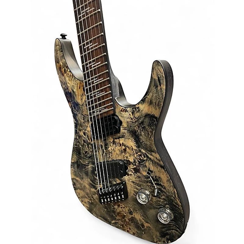 Used Schecter Guitar Research Omen Elite 7MS Charcoal Solid Body Electric Guitar