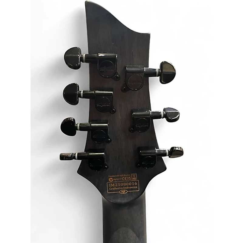 Used Schecter Guitar Research Omen Elite 7MS Charcoal Solid Body Electric Guitar