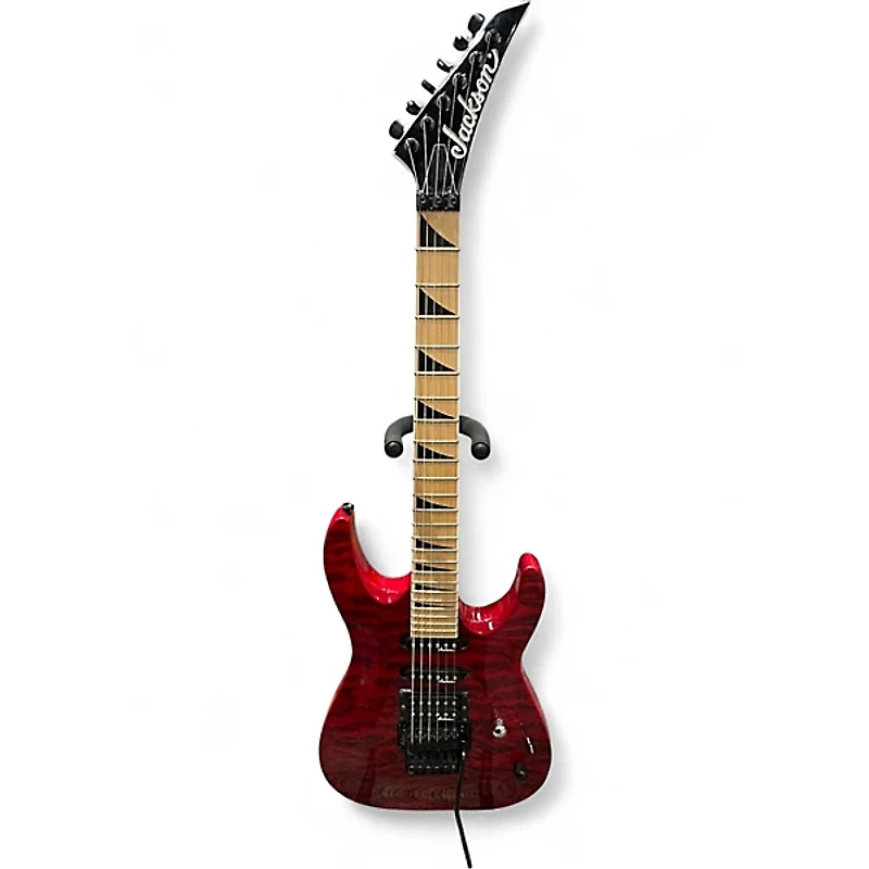 Used Jackson JS34Q Trans Red Solid Body Electric Guitar