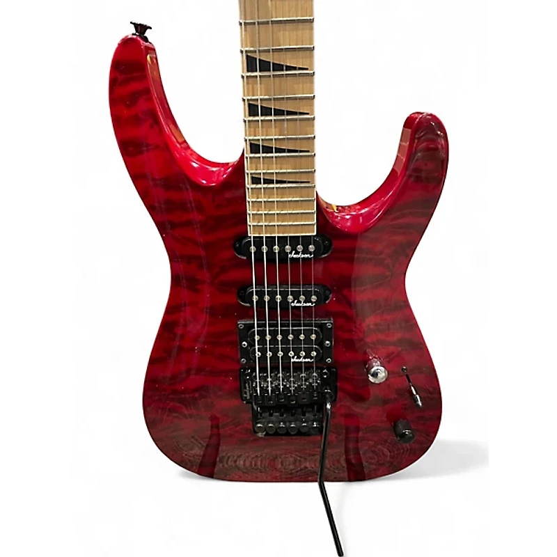 Used Jackson JS34Q Trans Red Solid Body Electric Guitar