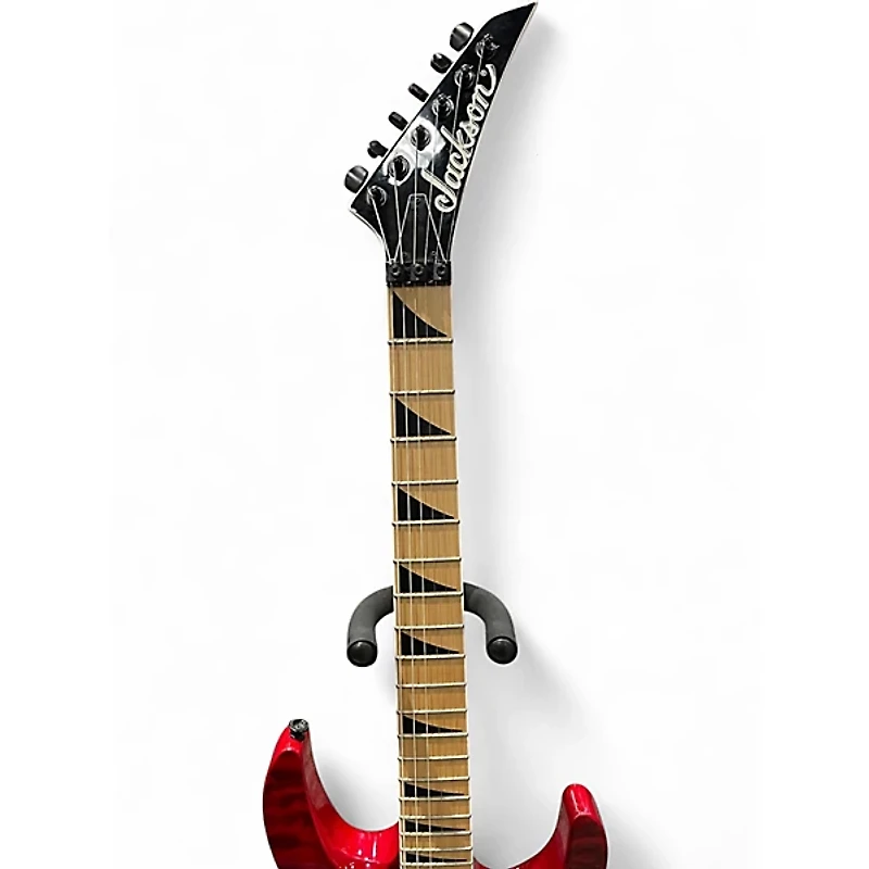 Used Jackson JS34Q Trans Red Solid Body Electric Guitar