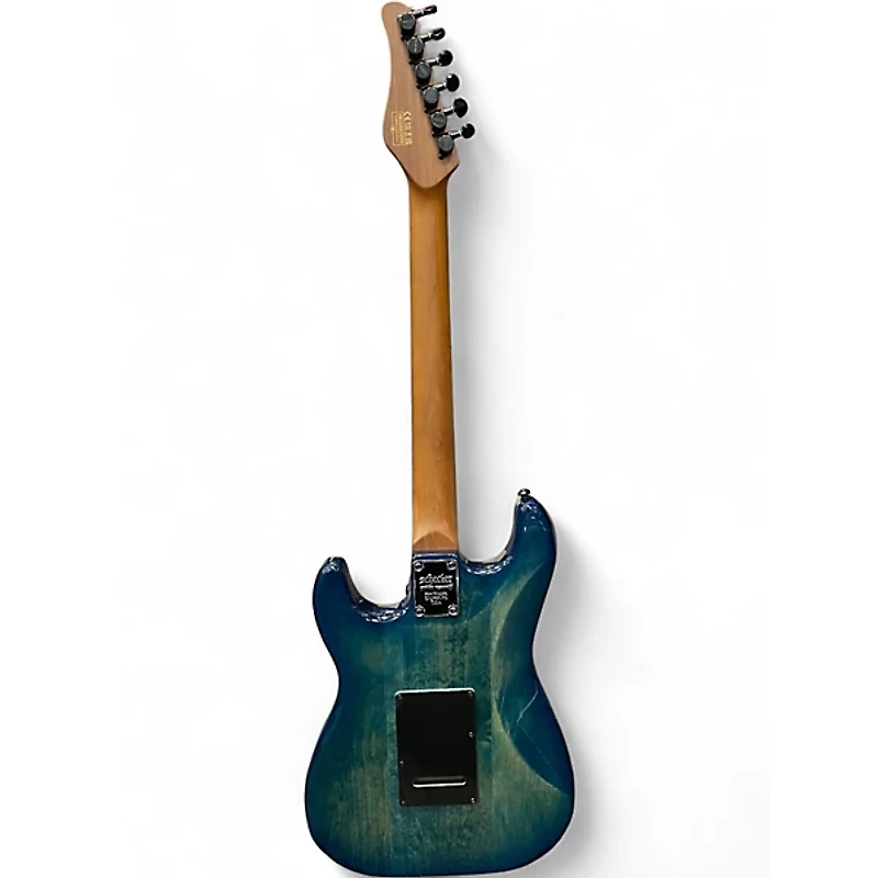 Used Schecter Guitar Research Traditional Pro Trans Blue Solid Body Electric Guitar