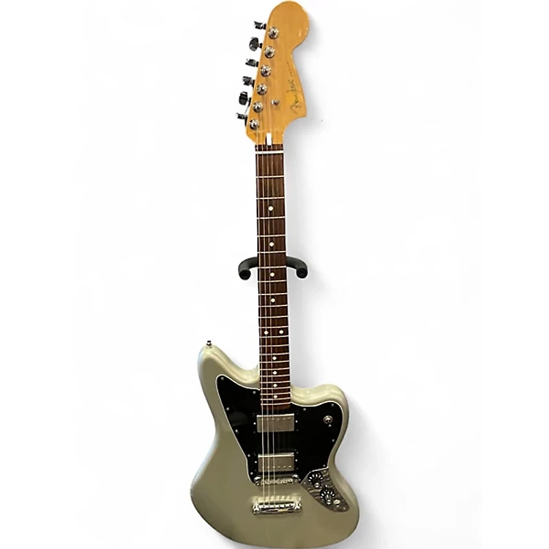 Used Fender Blacktop Jaguar Silver Solid Body Electric Guitar