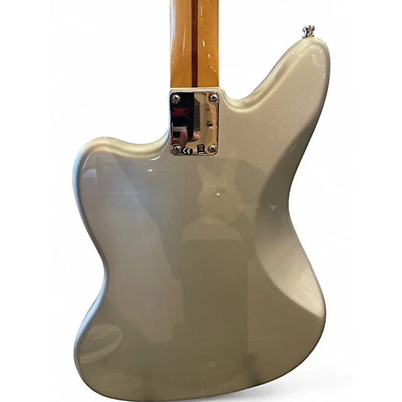 Used Fender Blacktop Jaguar Silver Solid Body Electric Guitar