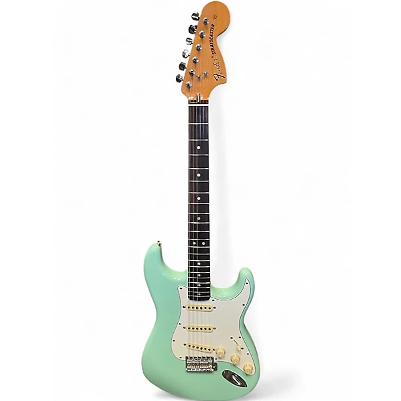 Used Fender Vintera 70s Stratocaster Surf Green Solid Body Electric Guitar