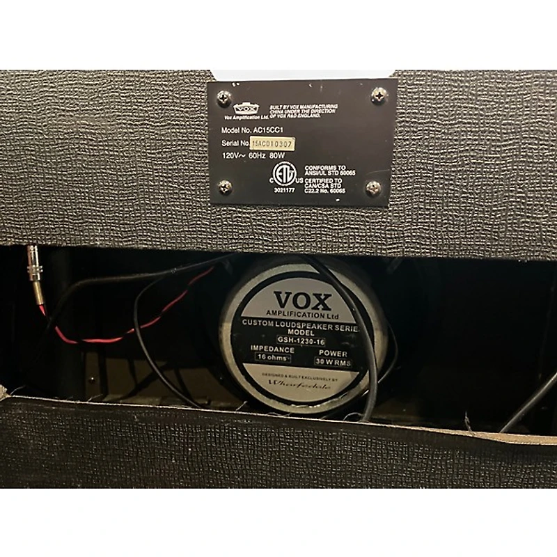 Used VOX AC15CC1 15W 1X12 Tube Guitar Combo Amp