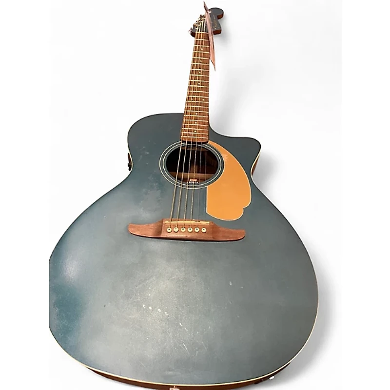 Used Fender newporter ocean teal Acoustic Electric Guitar