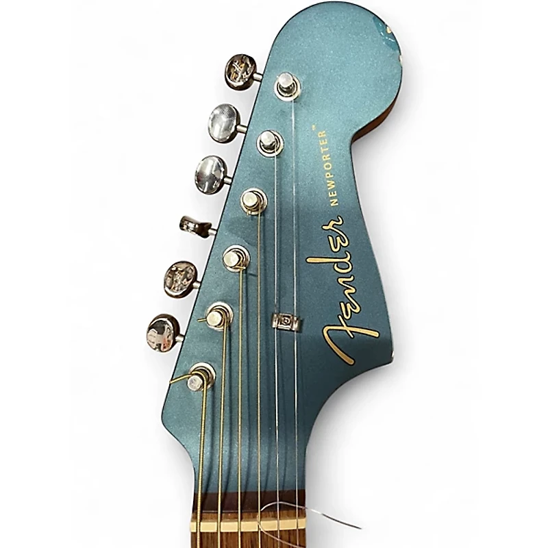 Used Fender newporter ocean teal Acoustic Electric Guitar