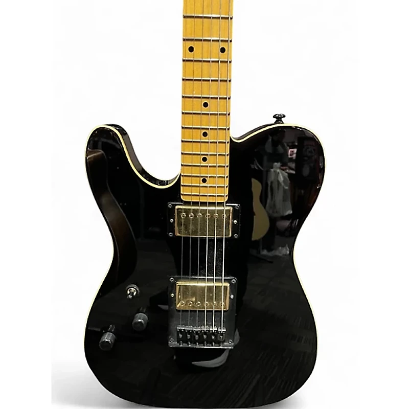 Used Schecter Guitar Research Diamond Series PT Left Handed Black Electric Guitar