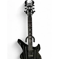 Used Schecter Guitar Research Synyster Gates Signature Custom S Black and Silver Solid Body Electric Guitar