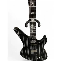 Used Schecter Guitar Research Synyster Gates Signature Custom S Black and Silver Solid Body Electric Guitar