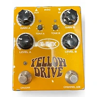 Used T-Rex Engineering Yellow Drive Distortion Effect Pedal