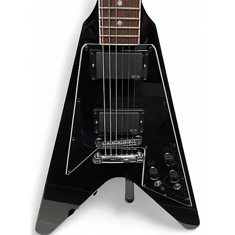 Used Gibson 70'S FLYING V MIRROR BLACK Solid Body Electric Guitar