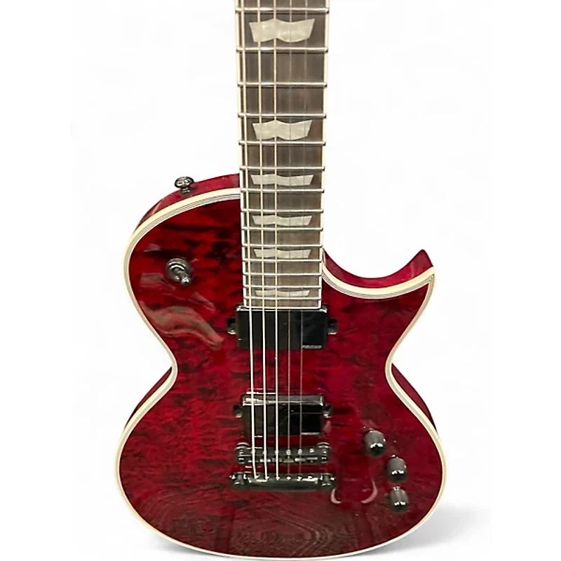 Used ESP LTD EC1000 Crimson Red Trans Solid Body Electric Guitar