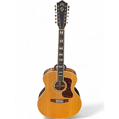 Used Guild F512 Natural 12 String Acoustic Electric Guitar