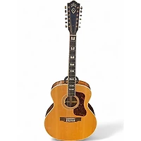 Used Guild F512 Natural 12 String Acoustic Electric Guitar