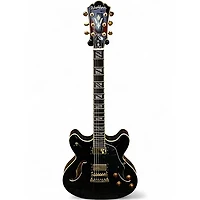 Used Washburn HB35 Black Hollow Body Electric Guitar