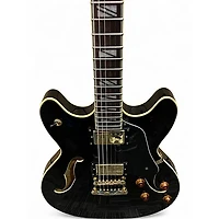 Used Washburn HB35 Black Hollow Body Electric Guitar