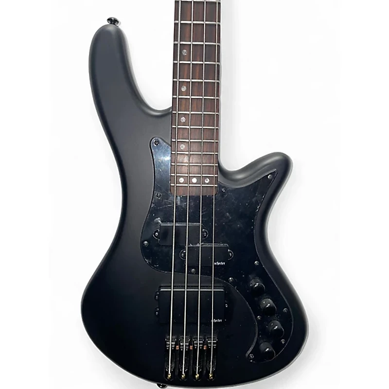 Used Schecter Guitar Research STEALTH Satin Black Electric Bass Guitar