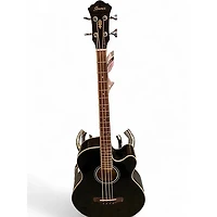 Used Ibanez AEB5E Black Acoustic Bass Guitar