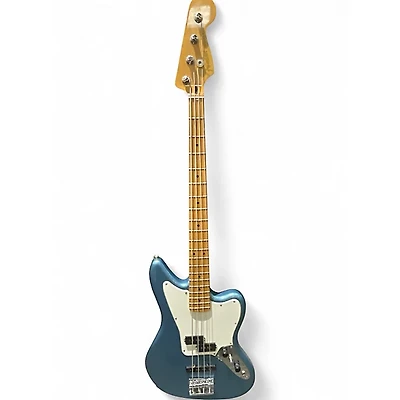 Used Fender Jaguar Bass Blue Electric Bass Guitar