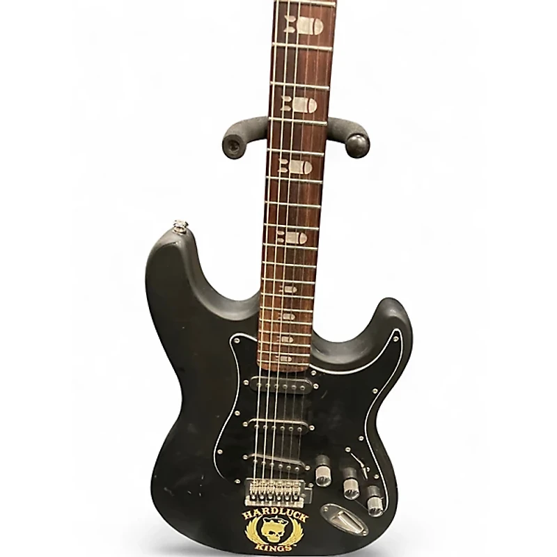 Used HardLuck Kings Bombshell Satin Black Solid Body Electric Guitar