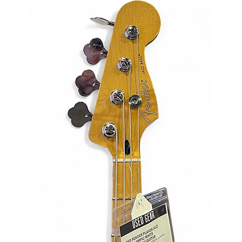 Used Fender Player Jazz Bass Olympic White Electric Bass Guitar