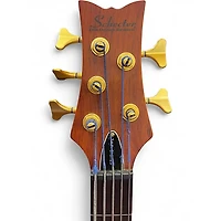 Used Schecter Guitar Research Stiletto Studio 5 String Fretless Satin Honey Electric Bass Guitar