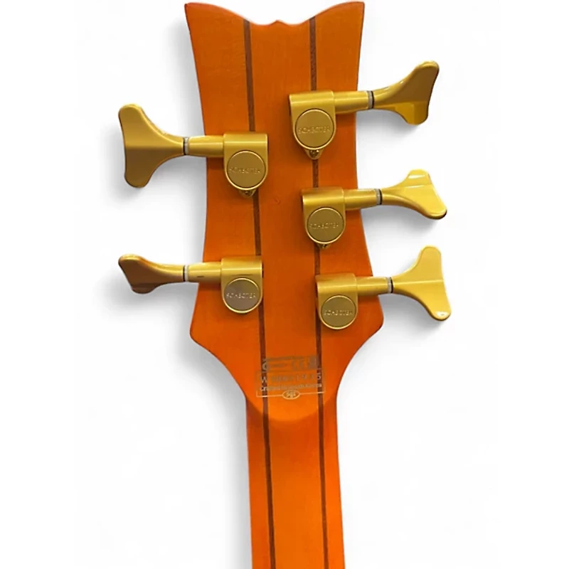 Used Schecter Guitar Research Stiletto Studio 5 String Fretless Satin Honey Electric Bass Guitar