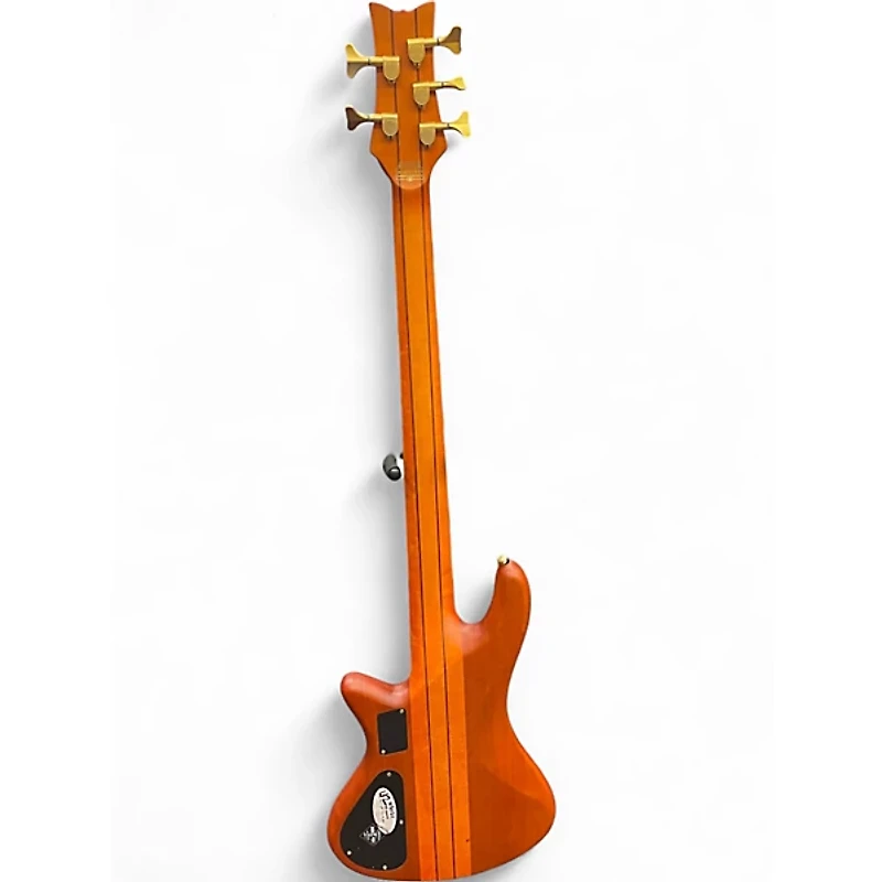 Used Schecter Guitar Research Stiletto Studio 5 String Fretless Satin Honey Electric Bass Guitar
