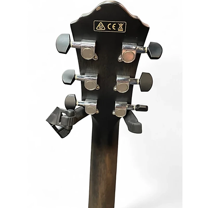 Used Ibanez AEWC400-TKS Trans Black Acoustic Electric Guitar