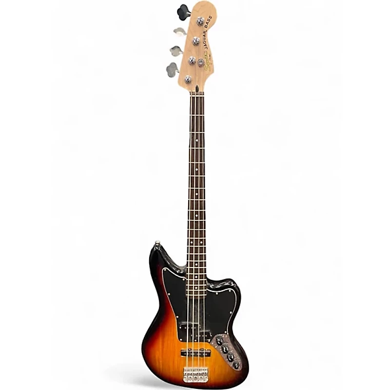 Used Squier Vintage Modified Jaguar Bass 3 Color Sunburst Electric Bass Guitar