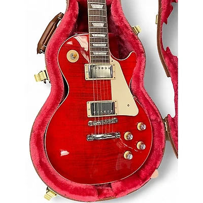 Used Gibson Les Paul Standard Trans Red Solid Body Electric Guitar