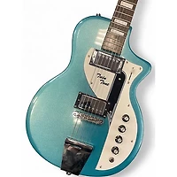 Used Airline Twin Tone Metallic Blue Solid Body Electric Guitar