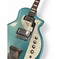 Used Airline Twin Tone Metallic Blue Solid Body Electric Guitar