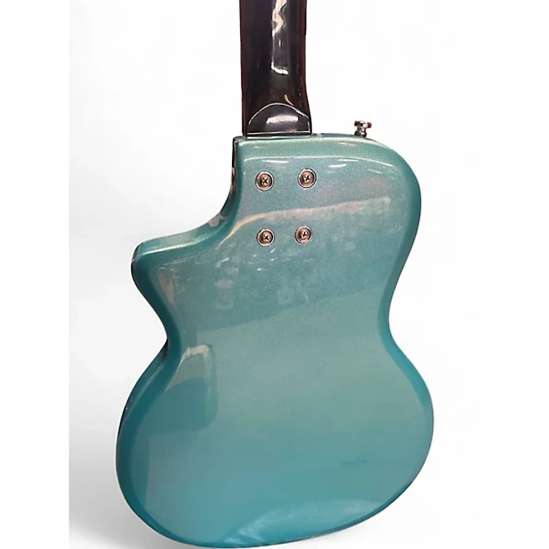 Used Airline Twin Tone Metallic Blue Solid Body Electric Guitar