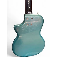 Used Airline Twin Tone Metallic Blue Solid Body Electric Guitar